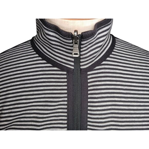 BOSS Hugo Boss Mens XL Reg Fit Full Zip Pique Knit Sweater Cardigan Reversible - Picture 10 of 16